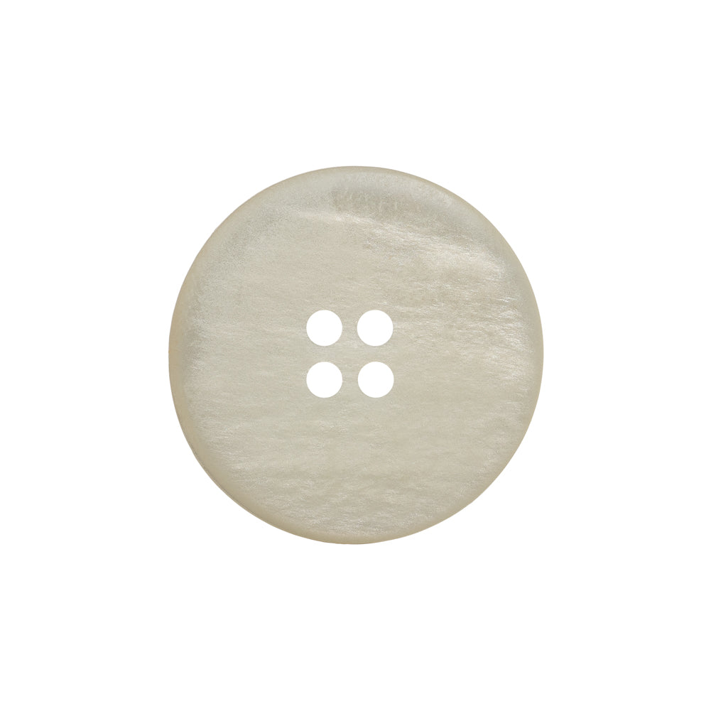 Rolled Rim 4-Hole Plastic Button - Beige and Taupe Iridescent - 36L/23mm - Detail