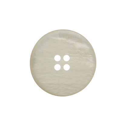Rolled Rim 4-Hole Plastic Button - Beige and Taupe Iridescent - 36L/23mm