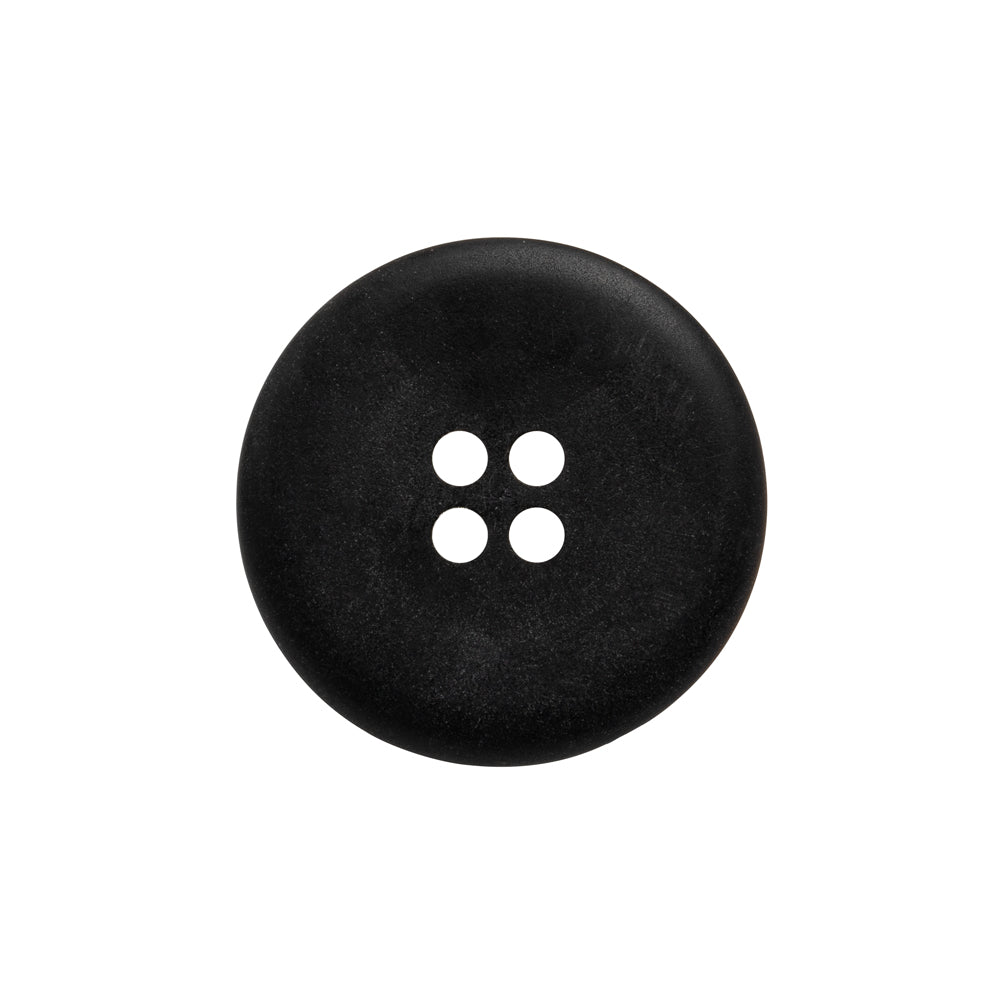 Rolled Rim 4-Hole Plastic Button - Silver and Gray Iridescent - 36L/23mm - Detail