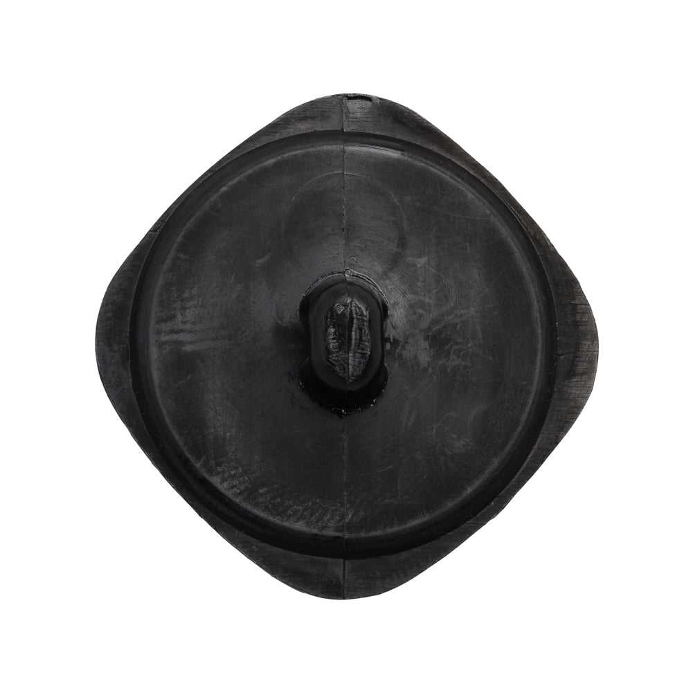 Square Plastic Shank Back Button - Black Partial Matte Abstract - 44L/28mm - Detail