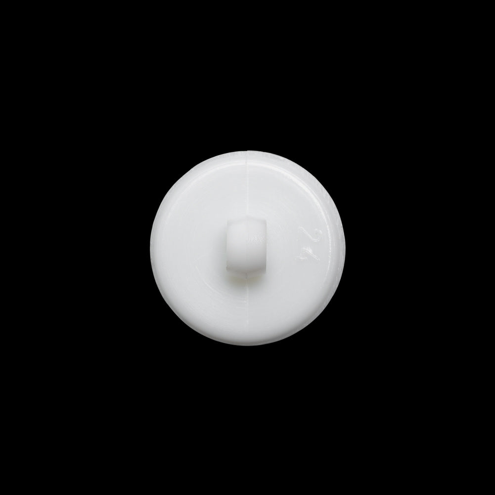 Plastic Shank Back Button - White Faux Gems and Latticework - 24L/15mm - Detail