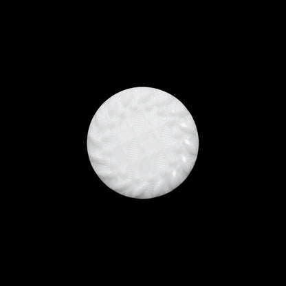 Plastic Shank Back Button - White Faux Gems and Latticework - 24L/15mm