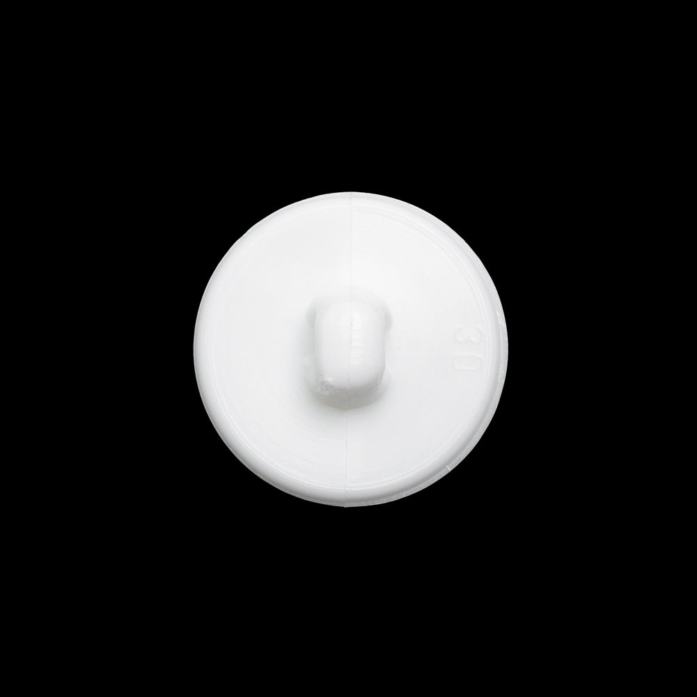 Plastic Shank Back Button - White Faux Gems and Latticework - 30L/19mm - Detail