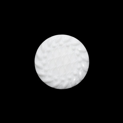 Plastic Shank Back Button - White Faux Gems and Latticework - 30L/19mm