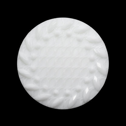 Plastic Shank Back Button - White Faux Gems and Latticework - 44L/28mm