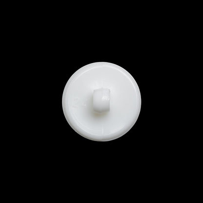 Concave Plastic Shank Back Button - White Beaded Look Embossed - 24L/15mm