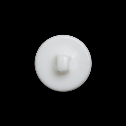 Concave Plastic Shank Back Button - White Beaded Look Embossed - 30L/19mm