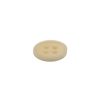 Bone 4-Hole Button - 20L/12.5mm - Off White Narrow Rim