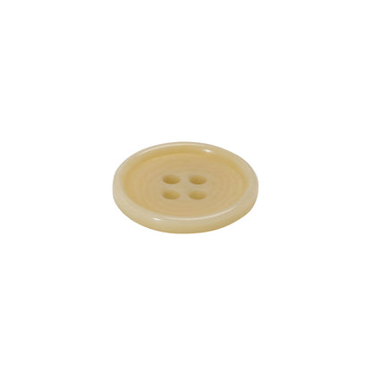 Bone 4-Hole Button - 24L/15mm - Ivory Narrow Rim