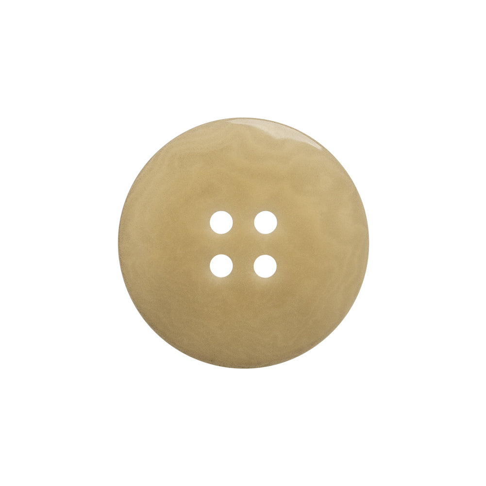 Horn 4-Hole Button - 34L/21.5mm - Ivory Narrow Rim - Detail