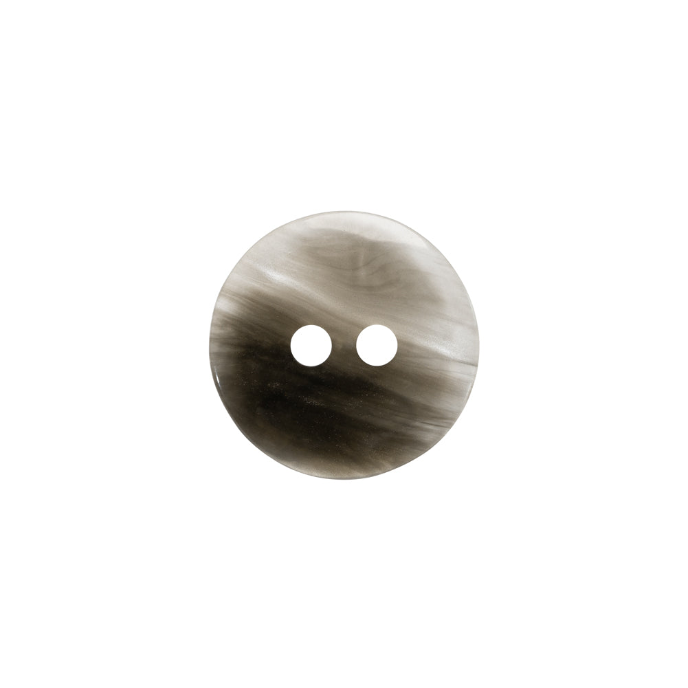 Plastic 2-Hole Button - 24L/15mm - Translucent Gray Swirl - Detail