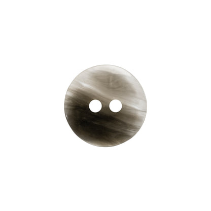 Plastic 2-Hole Button - 24L/15mm - Translucent Gray Swirl
