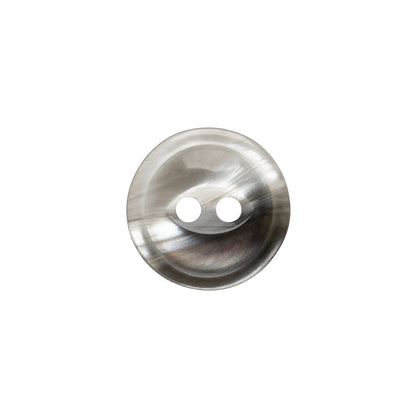 Plastic 2-Hole Button - 24L/15mm - Translucent Gray Swirl