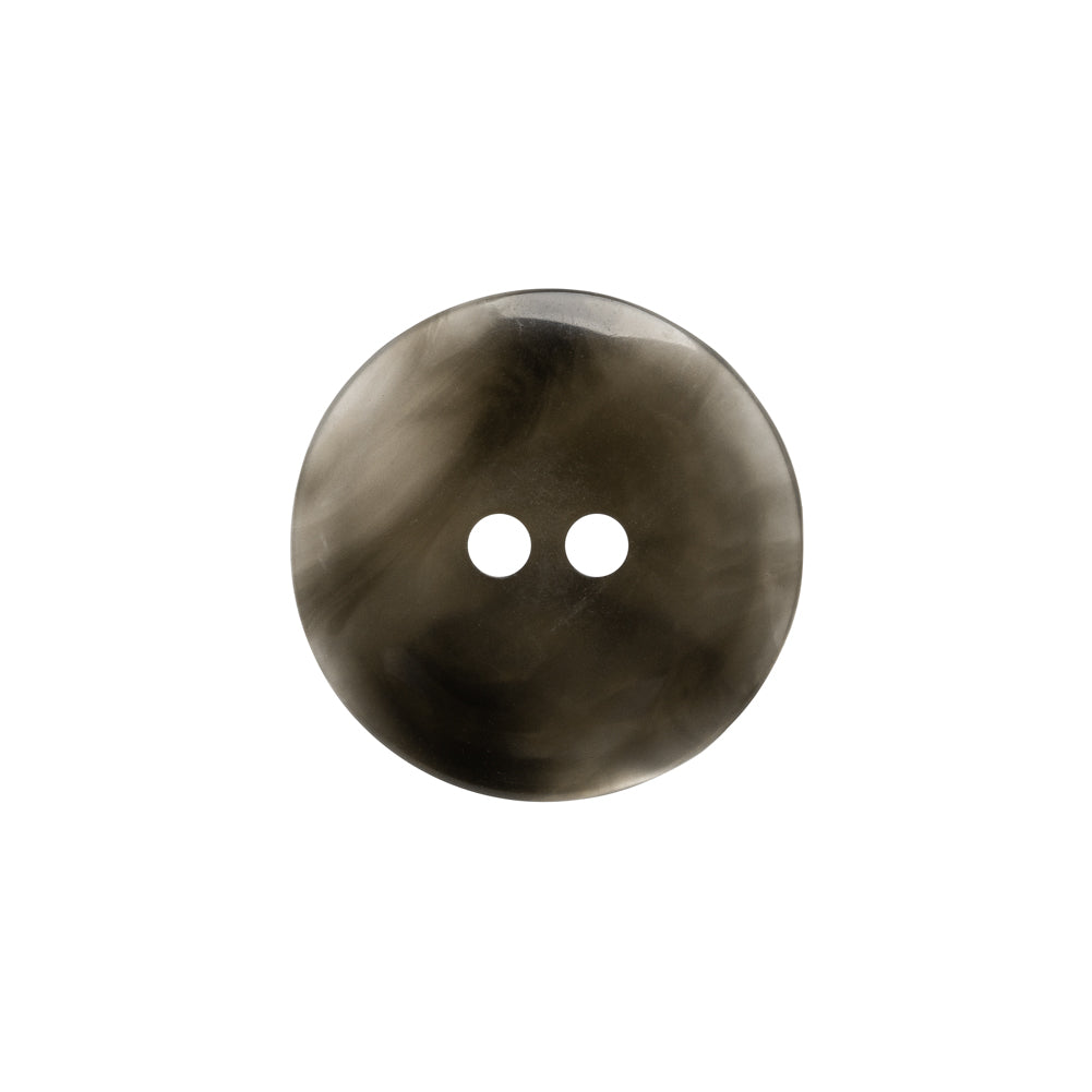 Plastic 2-Hole Button - 32L/20mm - Translucent Gray Swirl - Detail