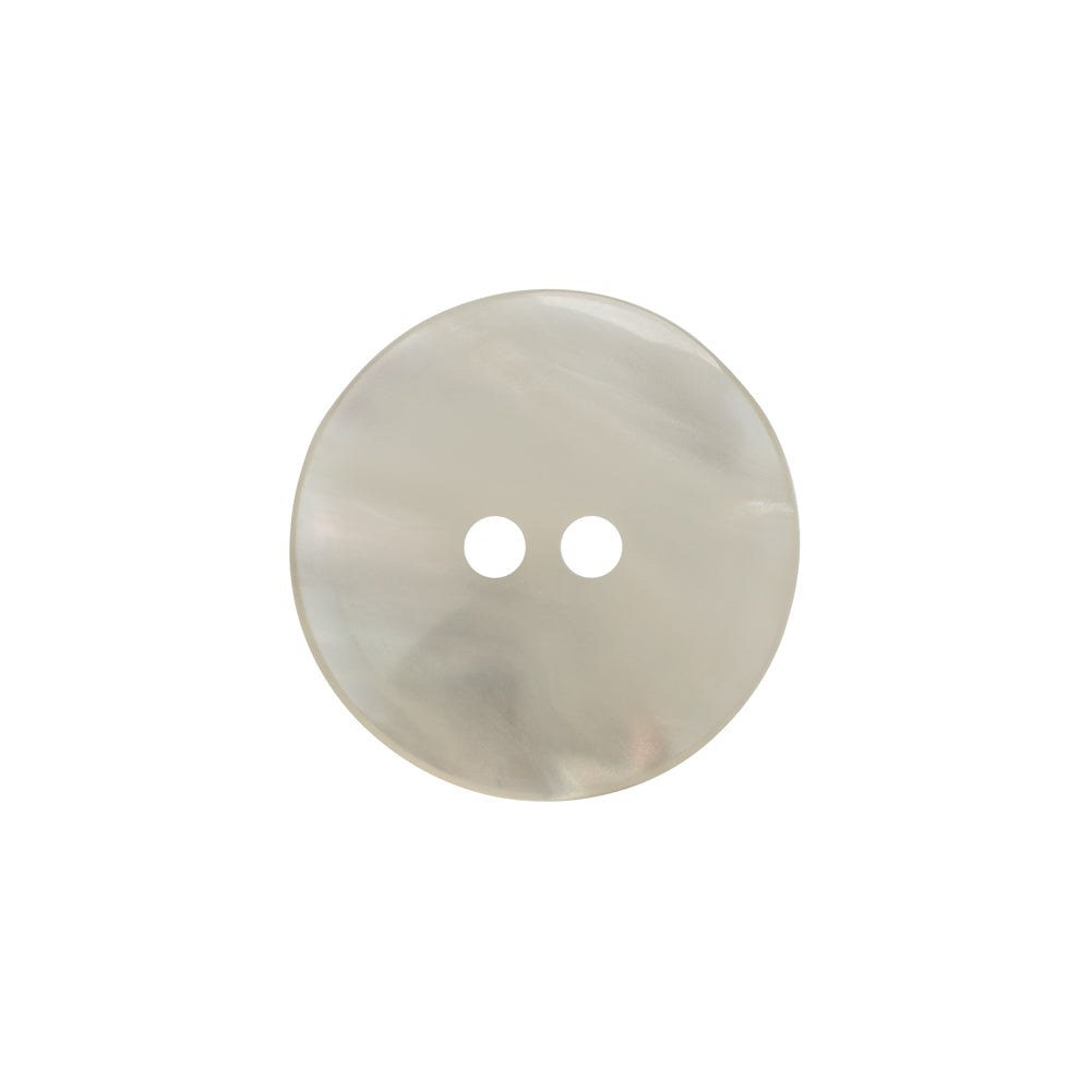 Plastic 2-Hole Button - 32L/20mm - Translucent White Swirl - Detail