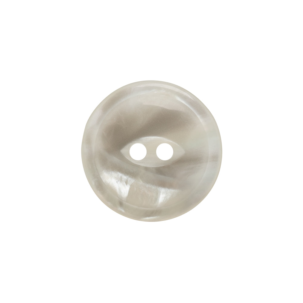 Plastic 2-Hole Button - 32L/20mm - Translucent White Swirl