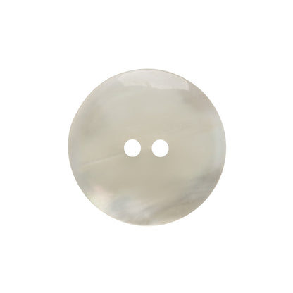 Plastic 2-Hole Button - 36L/23mm - Translucent White Swirl