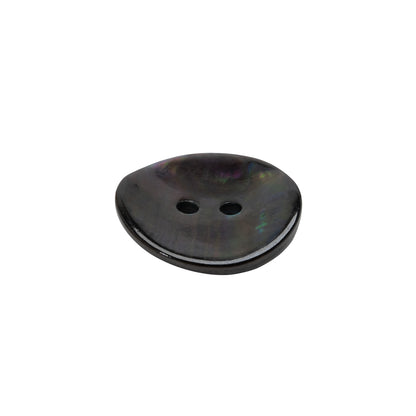 Shell 2-Hole Button - 30L/19mm - Brown and Oilslick