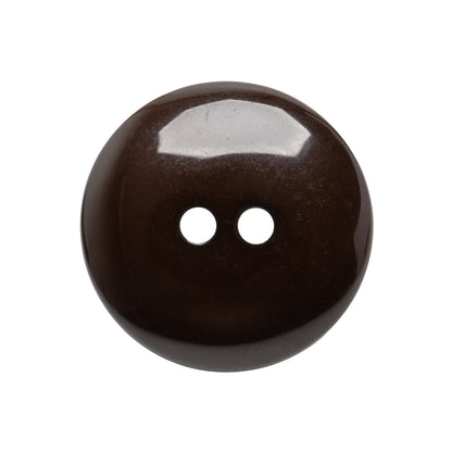 Plastic 2-Hole Button - 40L/25.5mm - Brown Faux-Shell