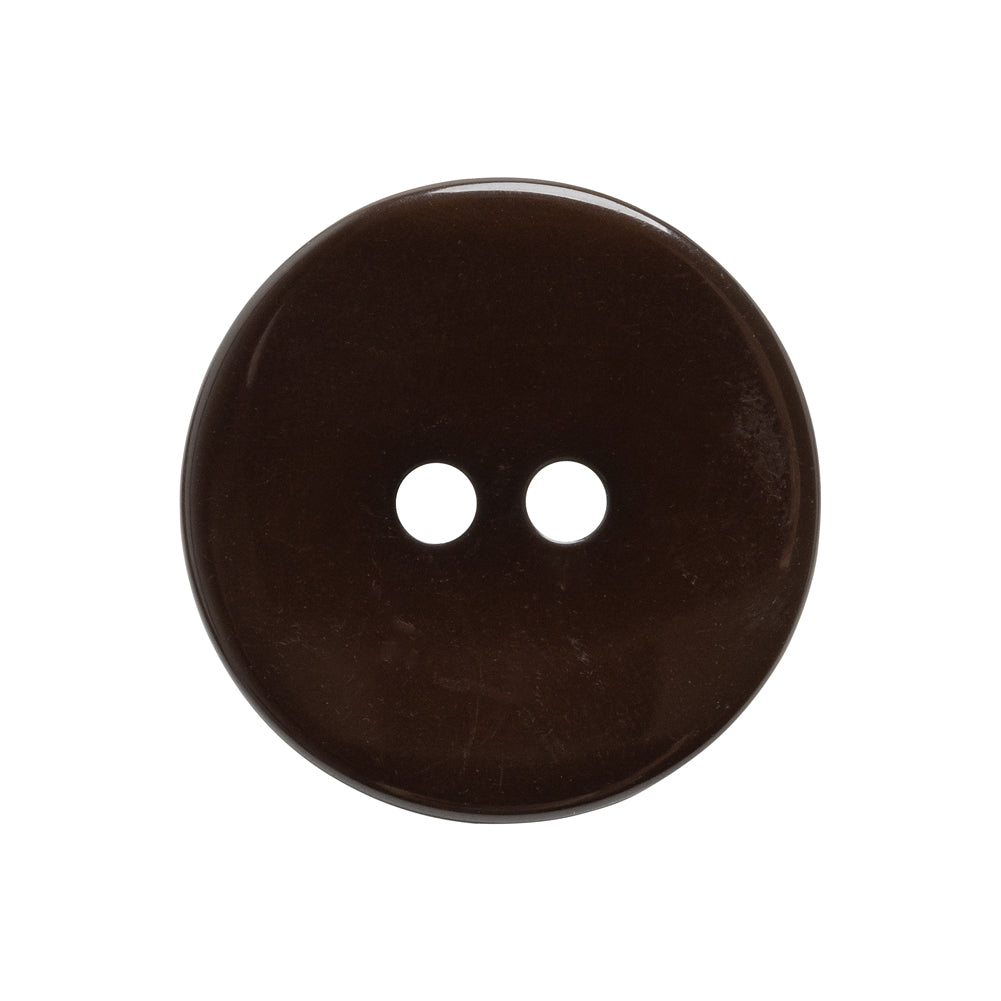 Plastic 2-Hole Button - 40L/25.5mm - Brown Faux-Shell