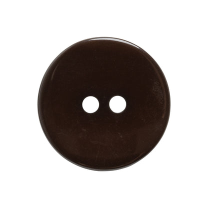 Plastic 2-Hole Button - 40L/25.5mm - Brown Faux-Shell