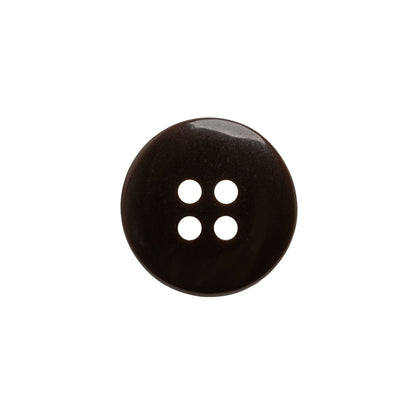 Plastic 4-Hole Button - 28L/18mm - Brown Iridescent Striations