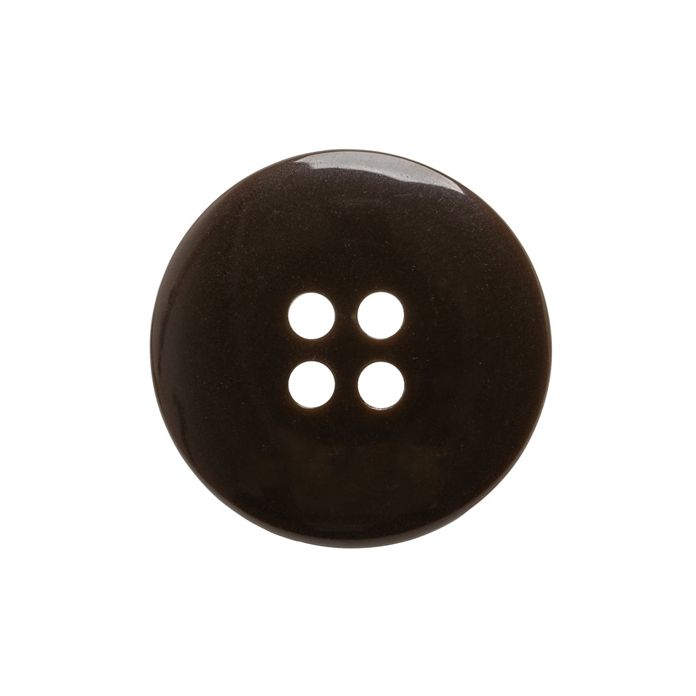 Plastic 4-Hole Button - 38L/24mm - Brown Iridescent Striations - Detail