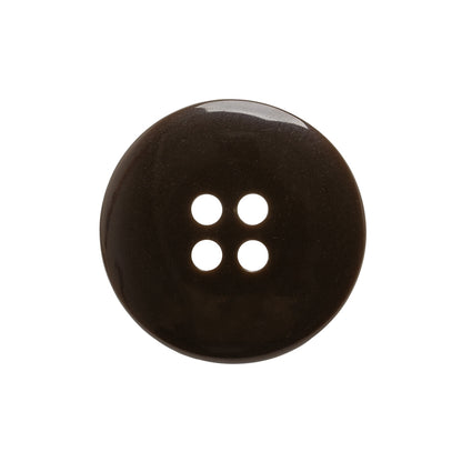 Plastic 4-Hole Button - 38L/24mm - Brown Iridescent Striations