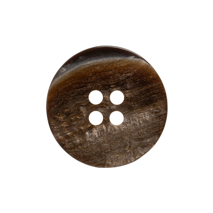 Plastic 4-Hole Button - 38L/24mm - Brown Iridescent Striations