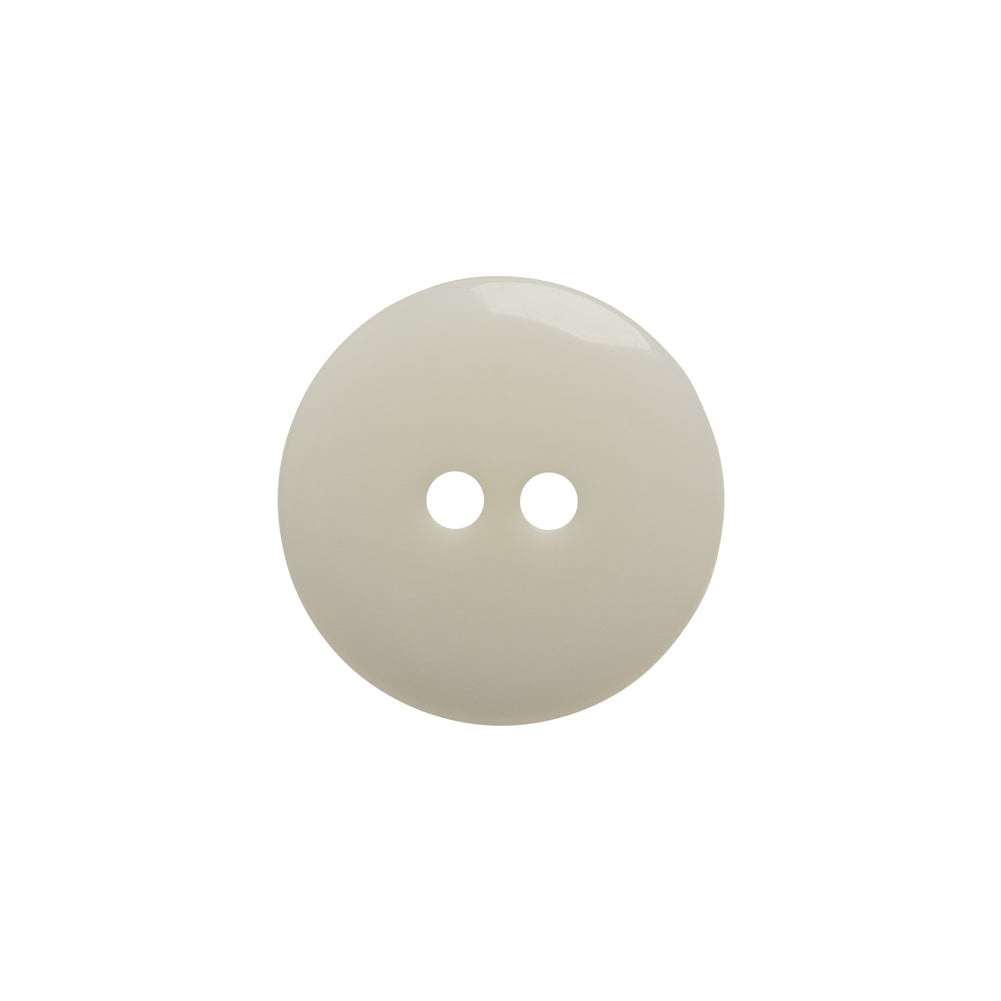 Plastic 2-Hole Button - 30L/19mm - Iridescent White Dish Shaped - Detail