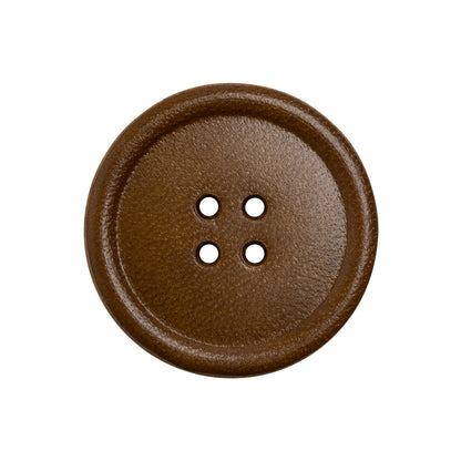 Leather 4-Hole Button - 40L/25.5mm - Brown