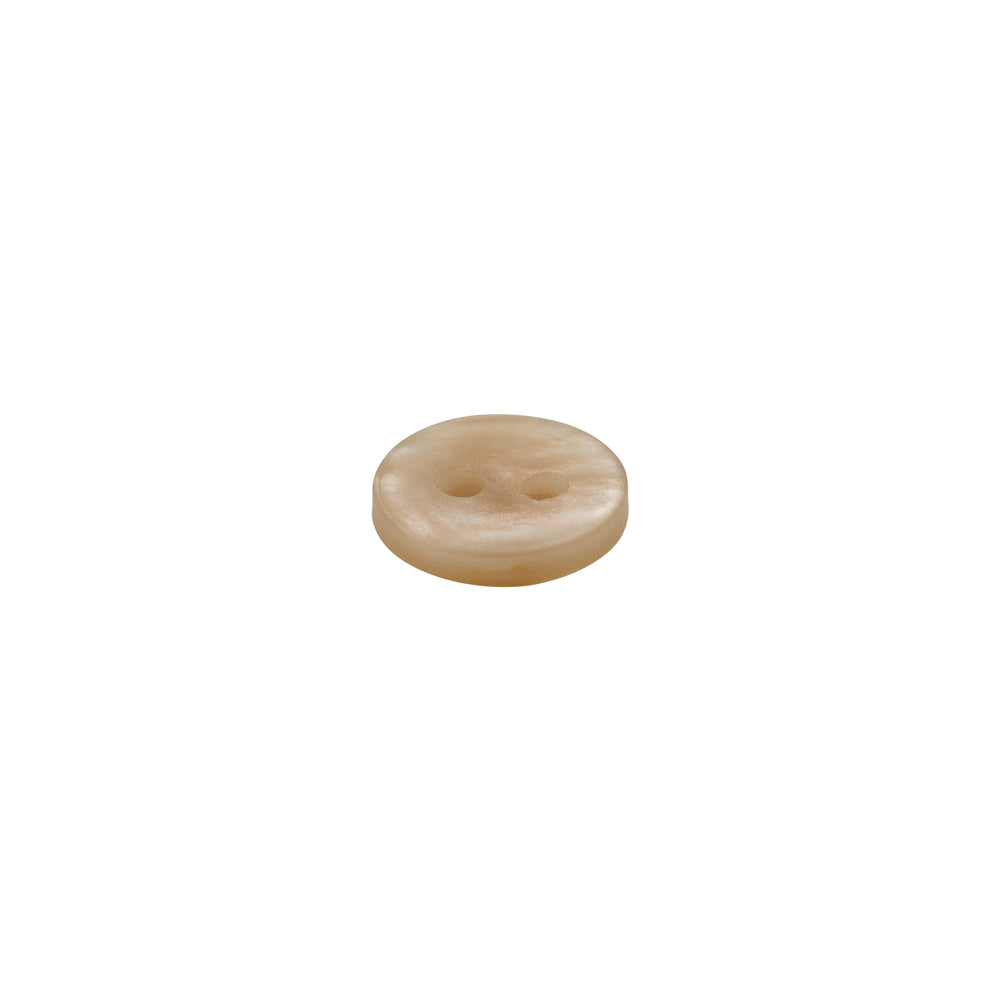 Plastic 2-Hole Button - 16L/10mm - Shimmering Cream - Folded