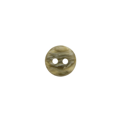 Plastic 2-Hole Button - 16L/10mm - Shimmering Light Olive Green
