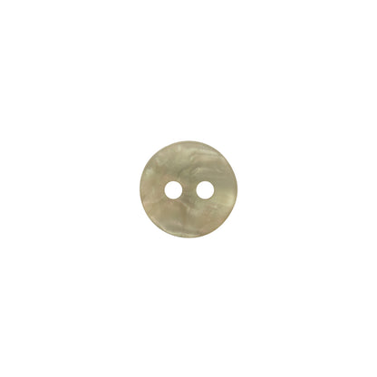 Plastic 2-Hole Button - 16L/10mm - Shimmering Light Olive Green