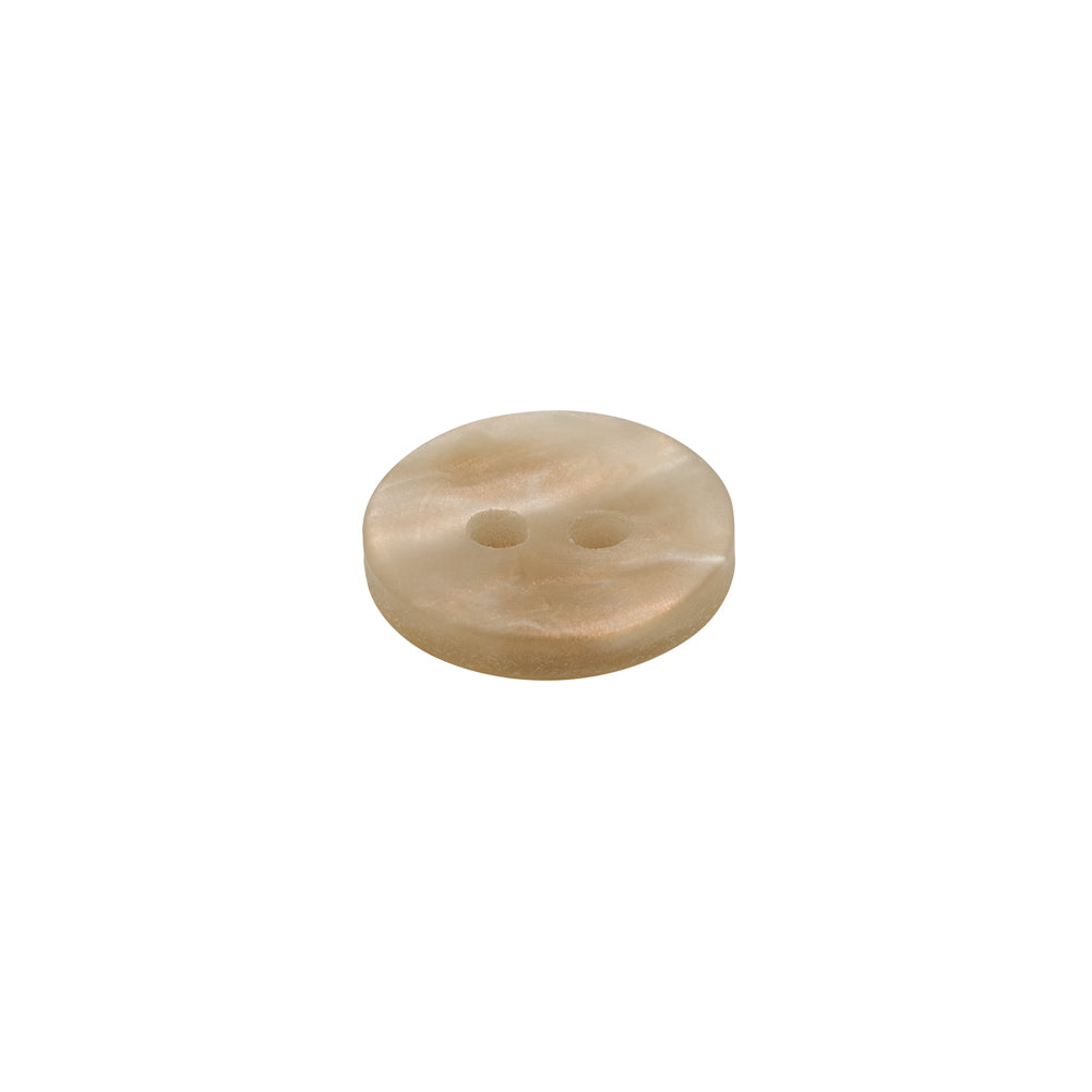 Plastic 2-Hole Button - 20L/12.5mm - Shimmering Cream - Folded