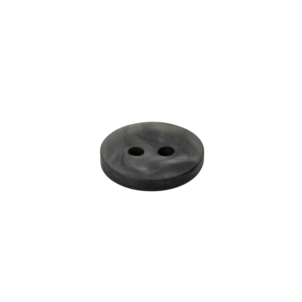 Plastic 2-Hole Button - 20L/12.5mm - Shimmering Charcoal - Folded