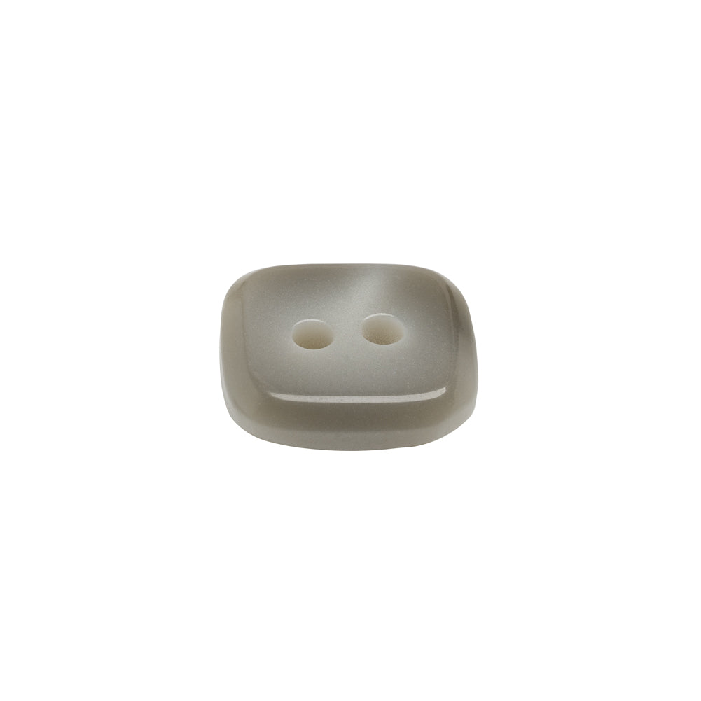 Square Plastic 2-Hole Button - 24L/15mm - Gray Ombre - Folded