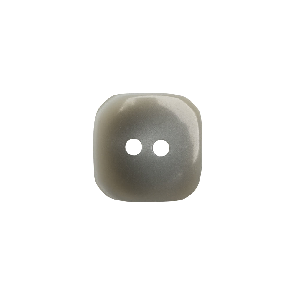 Square Plastic 2-Hole Button - 28L/18mm - Gray Ombre - Detail