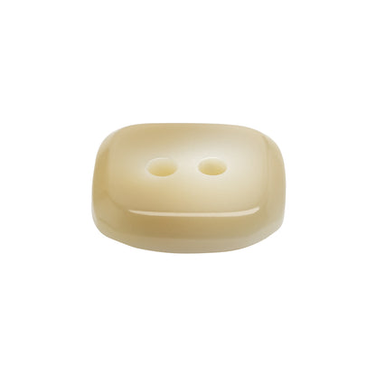 Square Plastic 2-Hole Button - 36L/23mm - Beige Ombre