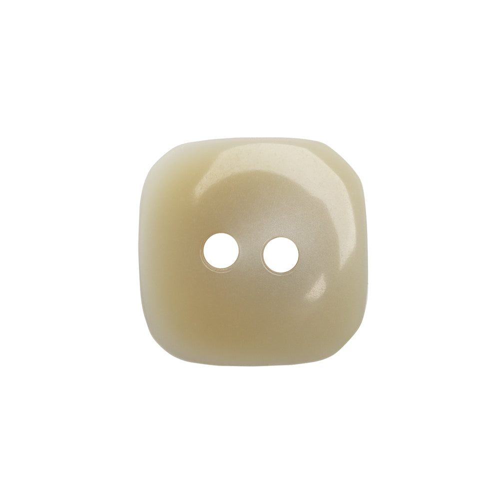 Square Plastic 2-Hole Button - 36L/23mm - Beige Ombre - Detail