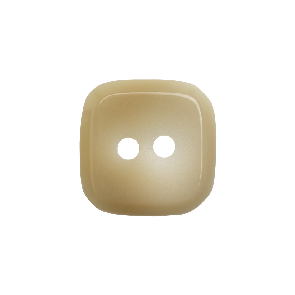Square Plastic 2-Hole Button - 36L/23mm - Beige Ombre