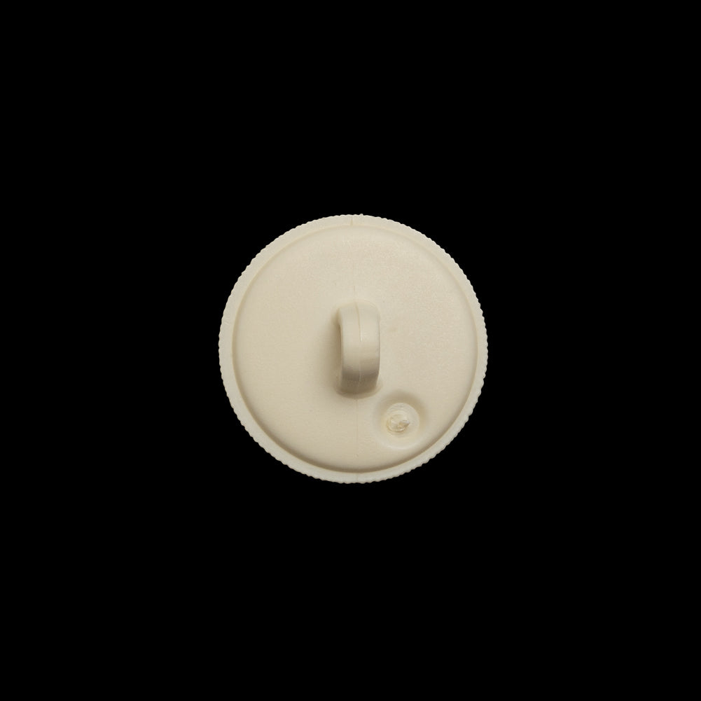 Plastic Shank Back Button - 24L/15mm - Ivory Radiating Sticks - Detail
