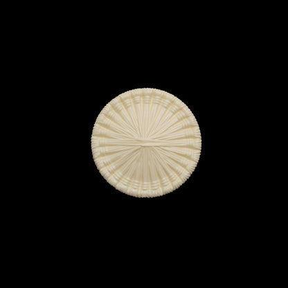 Plastic Shank Back Button - 24L/15mm - Ivory Radiating Sticks