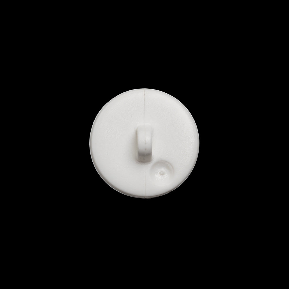 Plastic Shank Back Button - 24L/15mm - White Woven Lattice - Detail