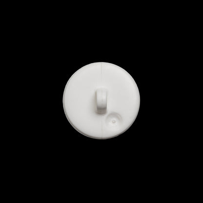 Plastic Shank Back Button - 24L/15mm - White Woven Lattice