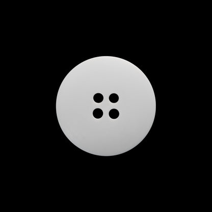Plastic 4-Hole Button - 32L/20mm - Off White Low Convex