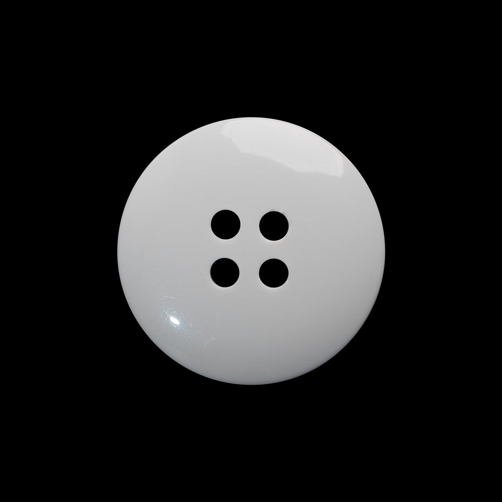 Plastic 4-Hole Button - 36L/23mm - White Tire Rim with Engraved Ring - Detail