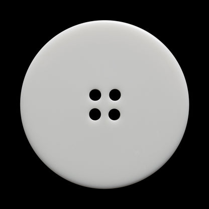 Plastic 4-Hole Button - 54L/34mm - White Chunky Tire Rim