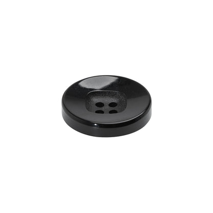 Plastic 4- Hole Button - 28L/18mm - Black with Rounded Square Center