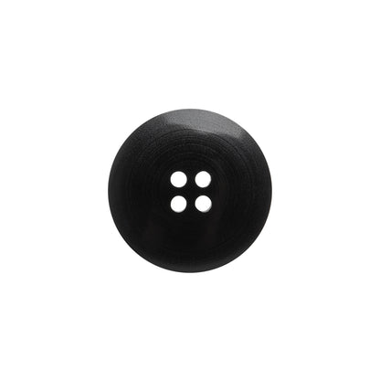 Plastic 4- Hole Button - 28L/18mm - Black with Rounded Square Center